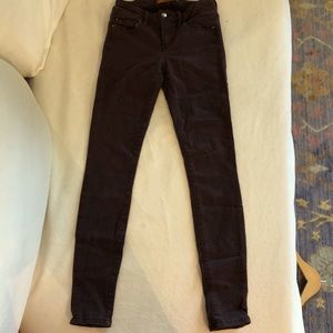 Joe’s  skinny women jeans ,in burgundy color, super soft size 23